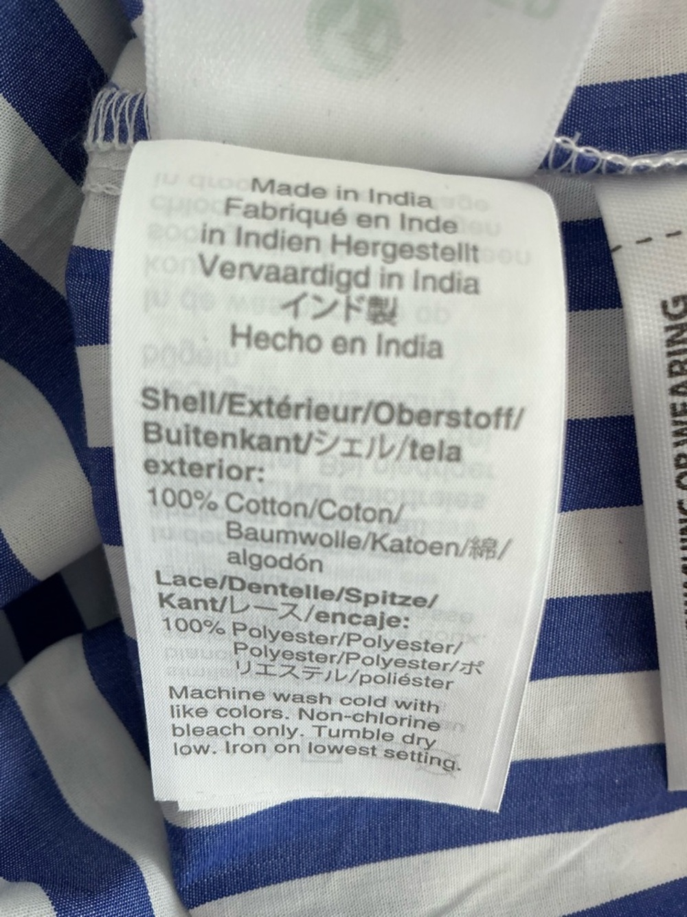 NWT J. Crew Blue and White Striped dress with pockets. - Picture 8 of 8